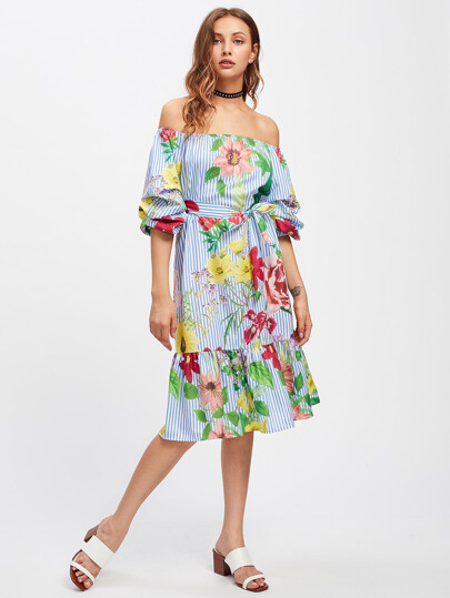 Vestito con stampa botanica