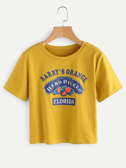 Letter Print T-shirt