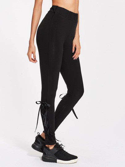 Ribbon Lace Up Leggings
