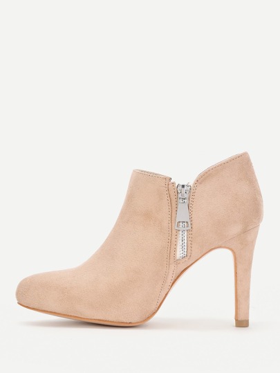 Bottes de cheville pointu avec le zip