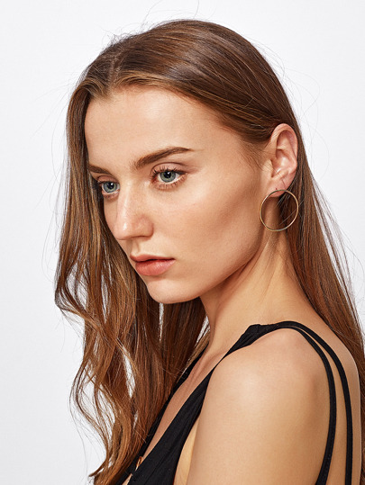 Boucles d\'oreilles en métal minimalistes