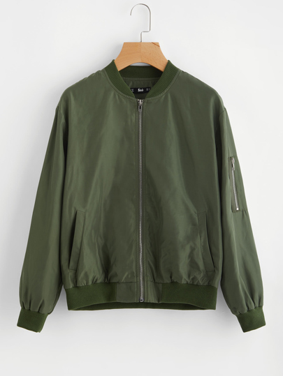 Bomber Jacke mit Tasche