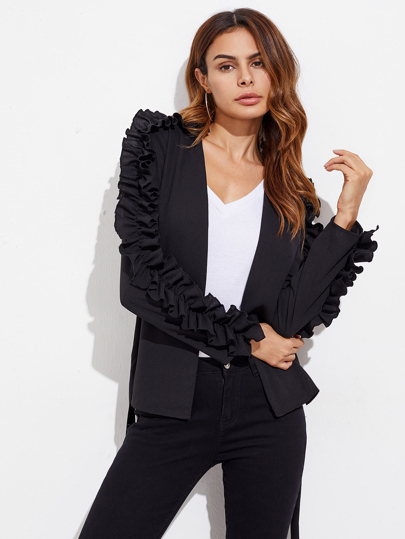 Blazer con scollo a v