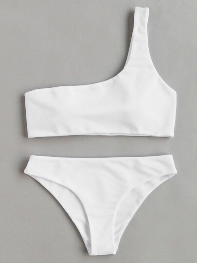 Ein-Schulter Bikini Set