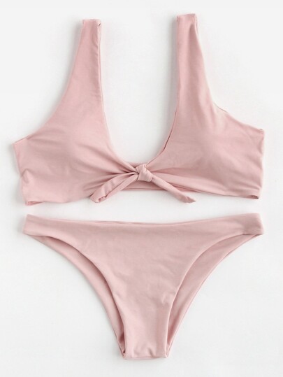 Set di bikini con scollo rotondo