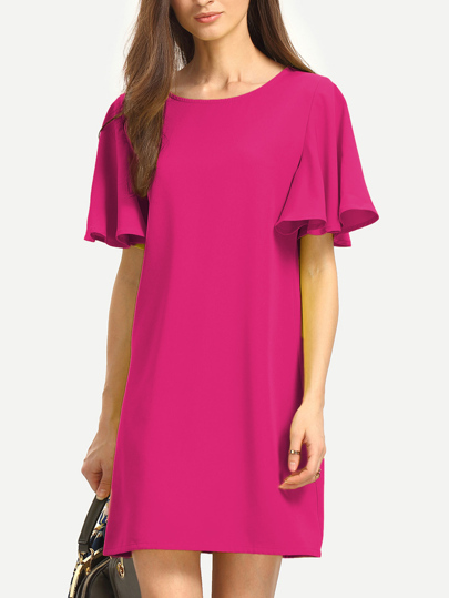 Flutter Sleeve Tunic Dress