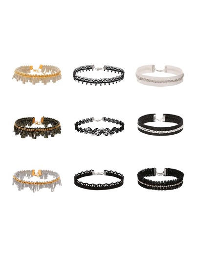Set di collarino 9 pezzi
