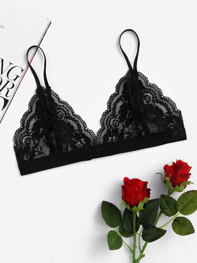 Brassière in pizzo floreale