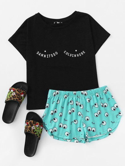 Conjunto de pijama con estampado