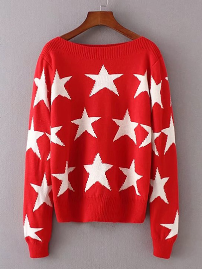 Sweater imprimé des étoiles
