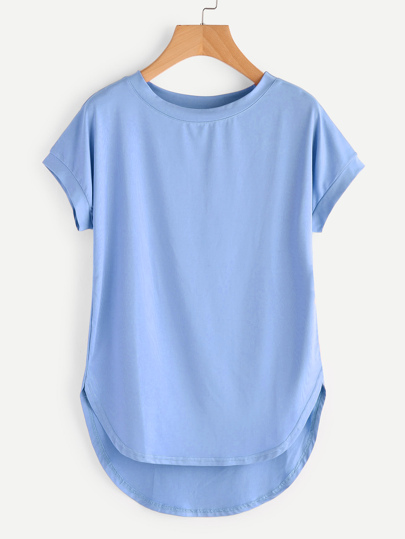 High Low Curved Hem Tshirt