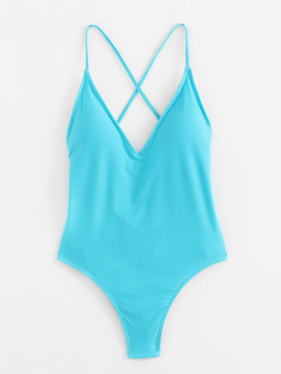 Costume da bagno con scollo profondo