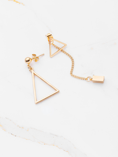 Minimalist Geometric Mismatch Earrings