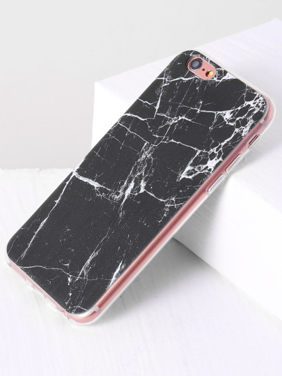 Black Marble Pattern iPhone Case