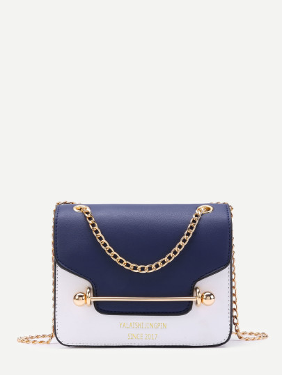 PU Kette Tasche mit Piping Detail