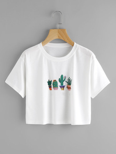 Cactus Print Tee