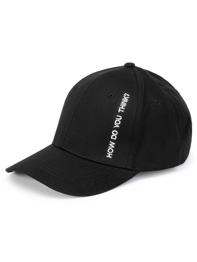 Cappellino di con ricamo di slogan