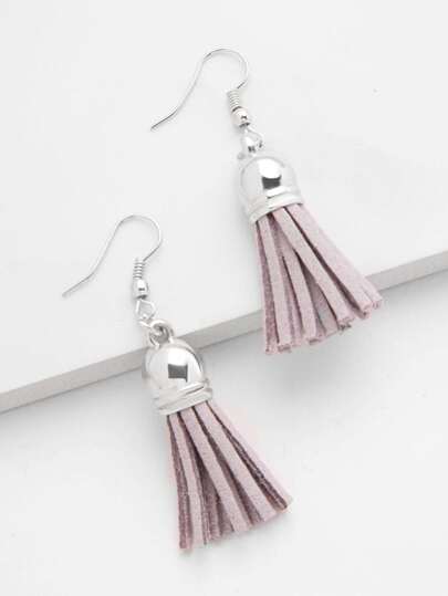 Boucles d\'oreille minimaliste avec des franges