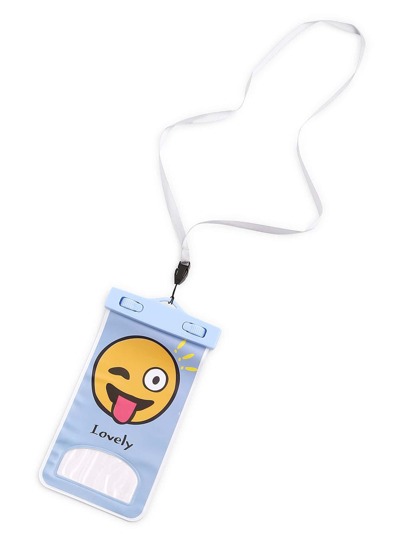 Emoji Print Waterproof Phone Bag