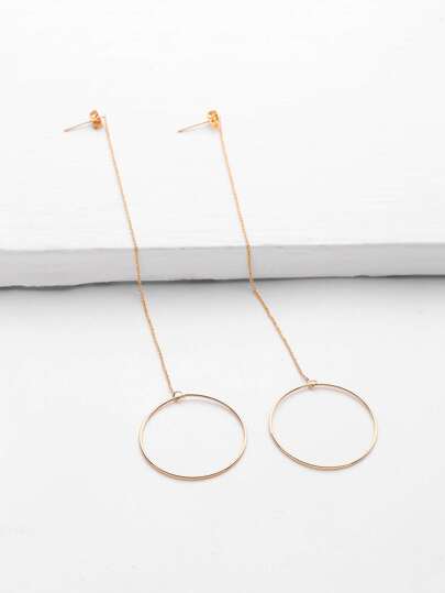 Boucles d\'oreilles longues avec anneau