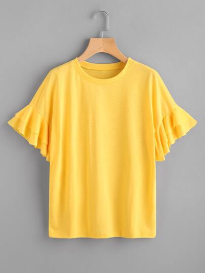 T-Shirt mit Falten