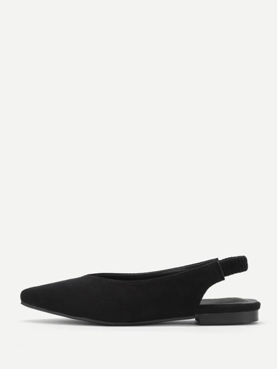 Pointed Toe Slingback Flats