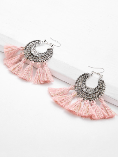 Boucles d'oreille avec des franges