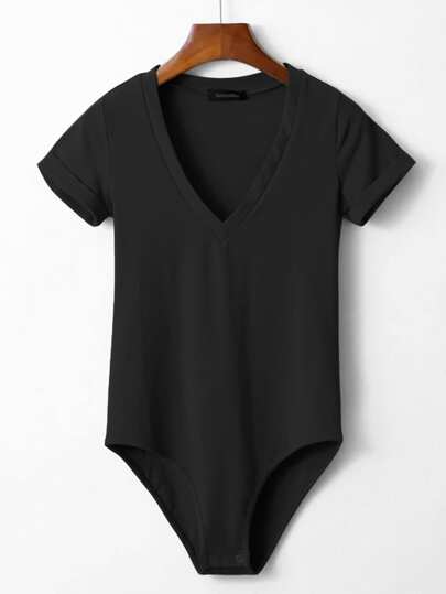 Body col en V avec poignet relevé