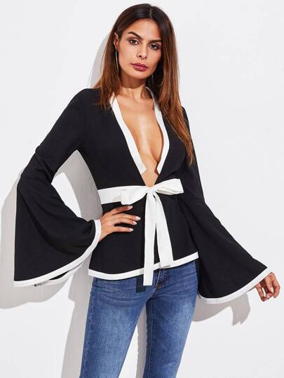 Blazer con maniche a campana