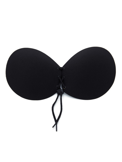Nahtloser Push up BH mit Schnüren und Klebstoff
