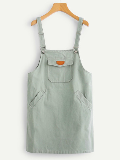 Slit Back Overall Dress