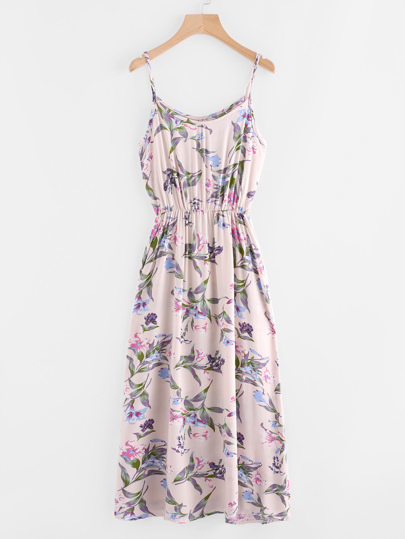Botanical Print Cami Dress