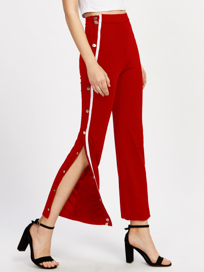 Tape Button Side Pants