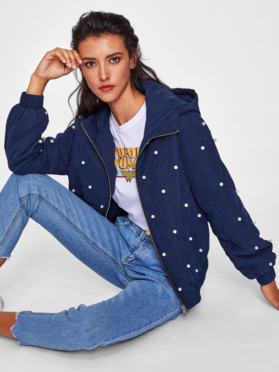 Jacke mit Perlen