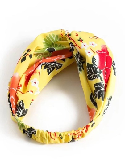 Botanical Print Twist Headband