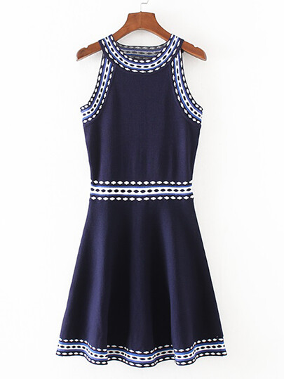 Sleeveless A Line Jersey Dress