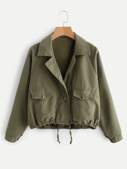 Jacke mit Kordelzug um den Saum und doppel Taschen