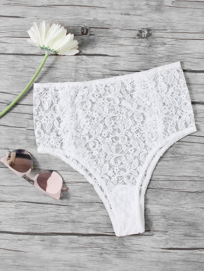 Flower Lace High Waist Panty