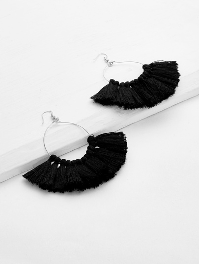 Tassel Hoop Earrings