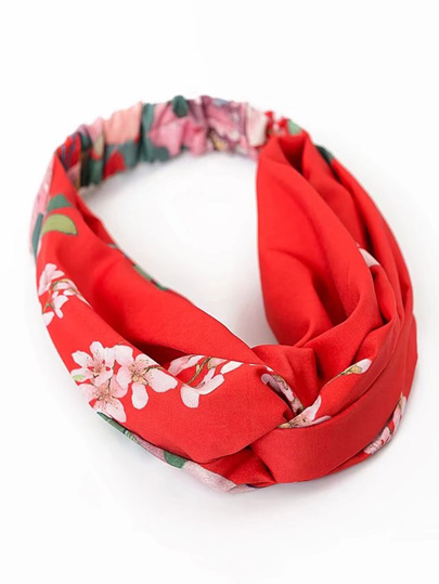 Floral Print Turban Headband