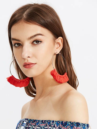 Tassel Hoop Earrings