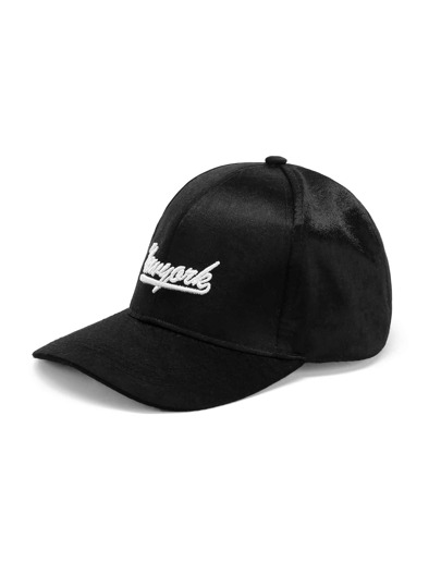 Gorra de béisbol con bordado de slogan