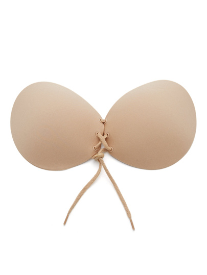 Sujetador autoadhesivo de estilo push up sin costura con cordón