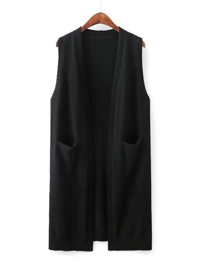 Gilet ouvert avant en tricot