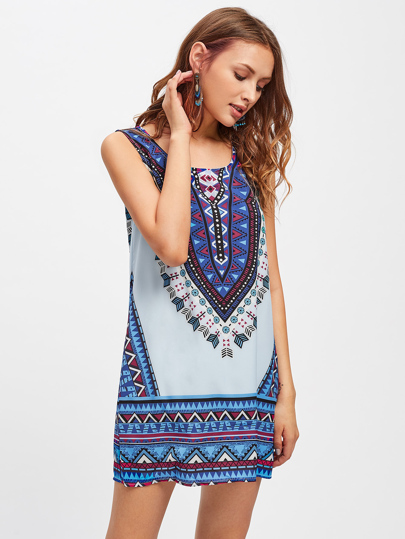 Vestido con estampado tribal