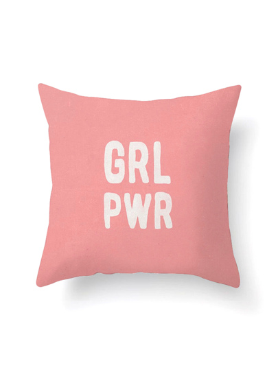 Letter Print Pillowcase Cover