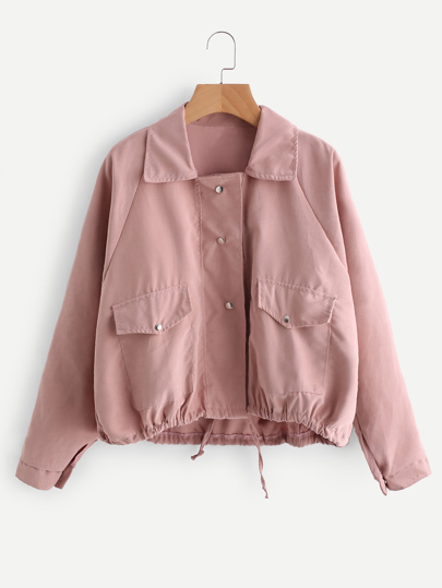 Giacca a doppia tasca di Hem Double Sleeve
