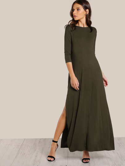 High Slit Tee Dress