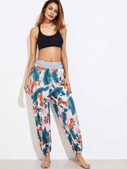 Pantalones harem con estampado