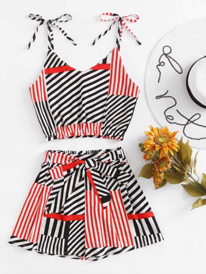 Top camisole con pantaloncini